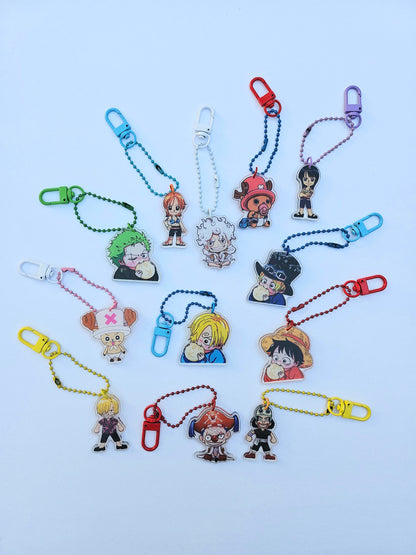 Straw Hat Crew Pirate Anime Acrylic Keychain