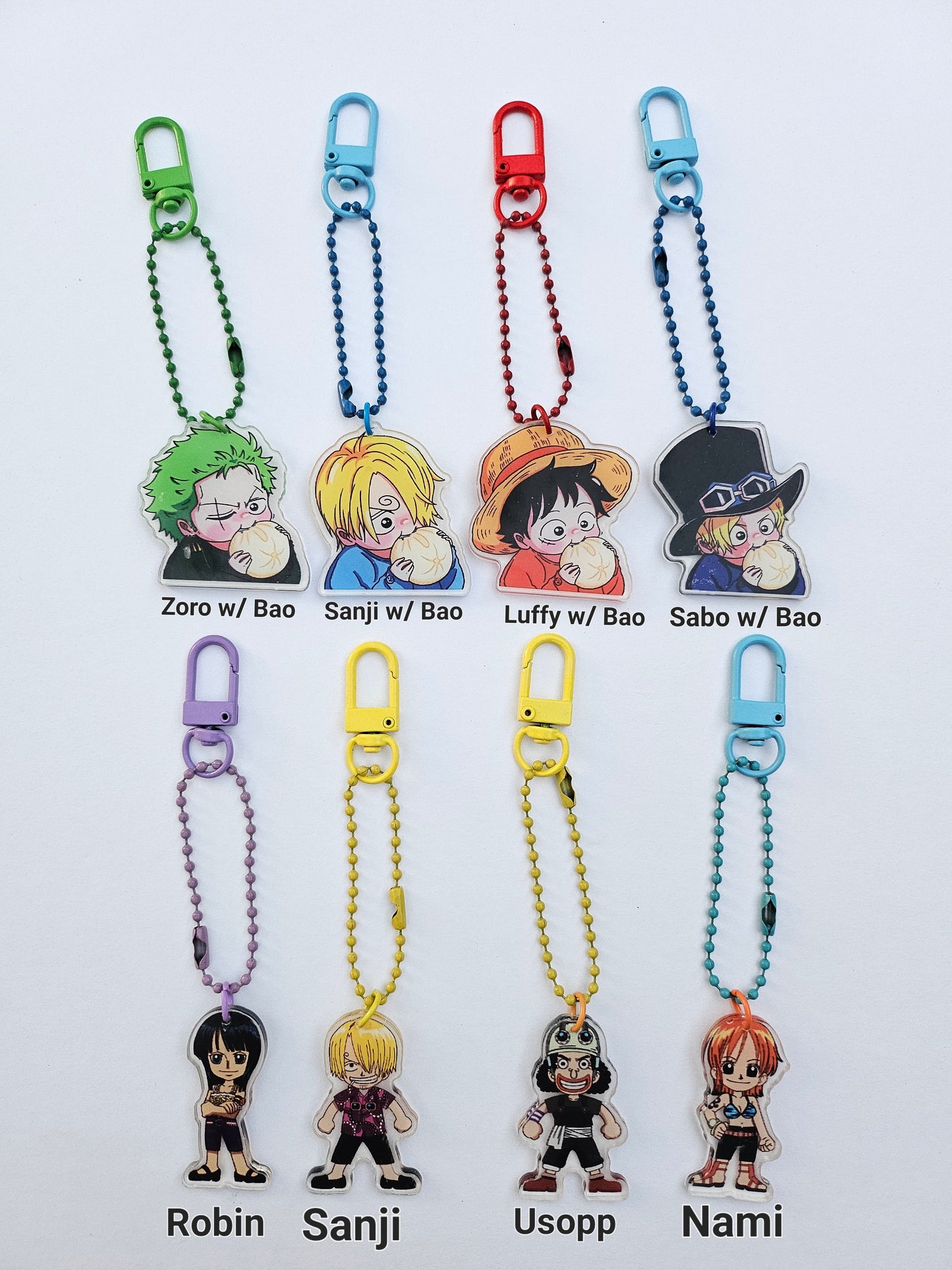 Straw Hat Crew Pirate Anime Acrylic Keychain