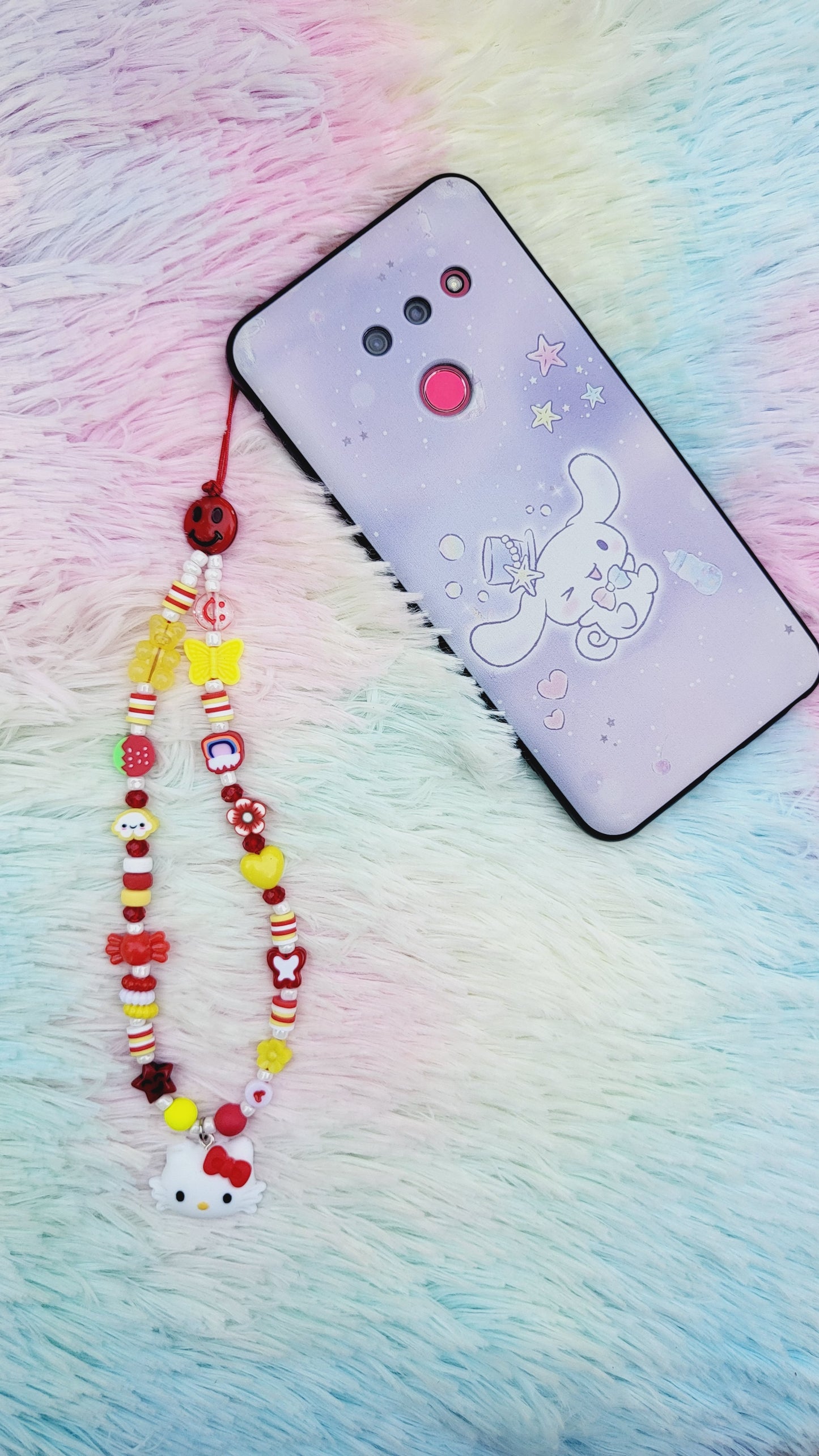 Kitty and Friends Custom Beaded Phone Charm