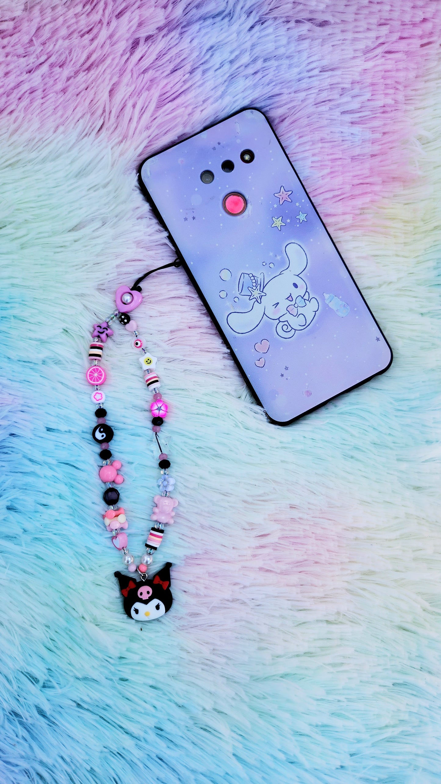 Kitty and Friends Custom Beaded Phone Charm