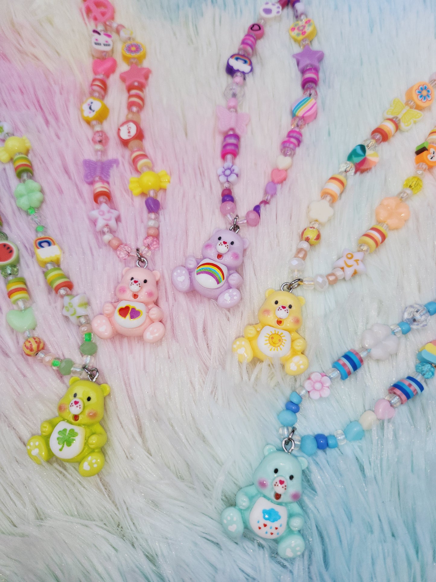 Cute Bears Cartoon Beaded Phone Charm