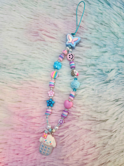 Kitty and Friends Cell Phone Beaded Phone Charm