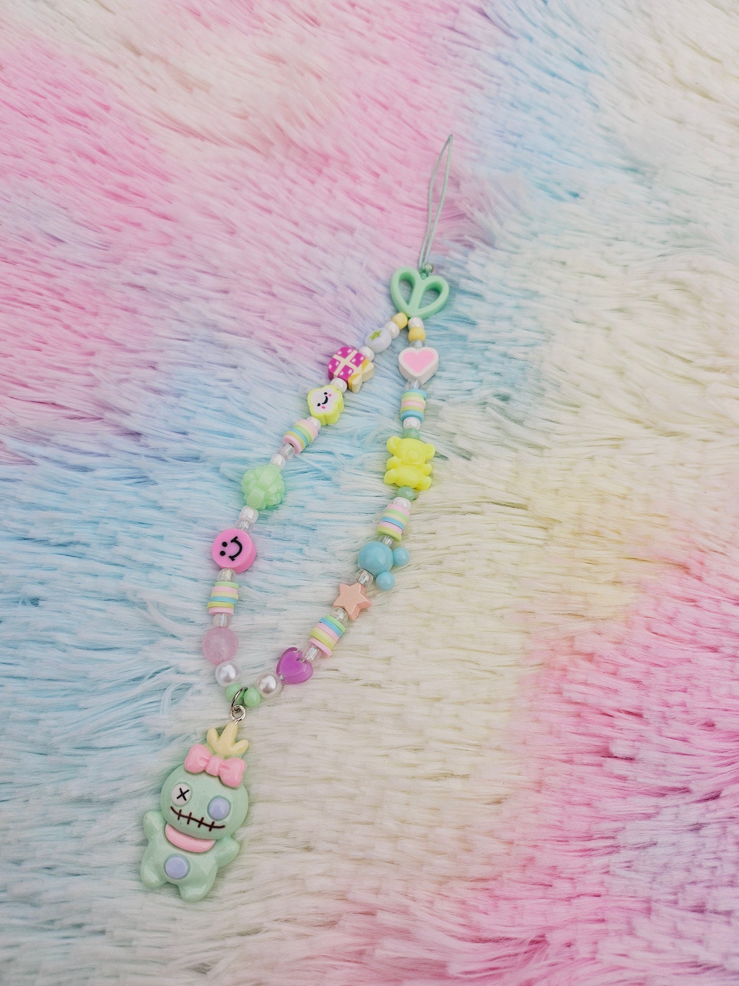 Alien Cartoon Chibi Beaded Phone Charm