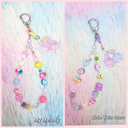 Kitty and Friends Beaded Keychain