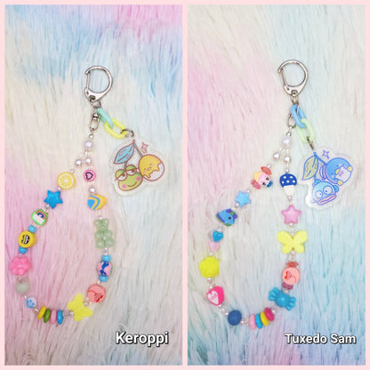 Kitty and Friends Beaded Keychain