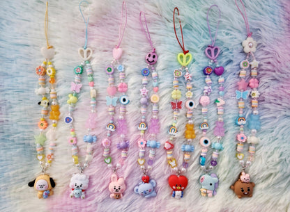 BT21 Chibi Beaded Phone Charm