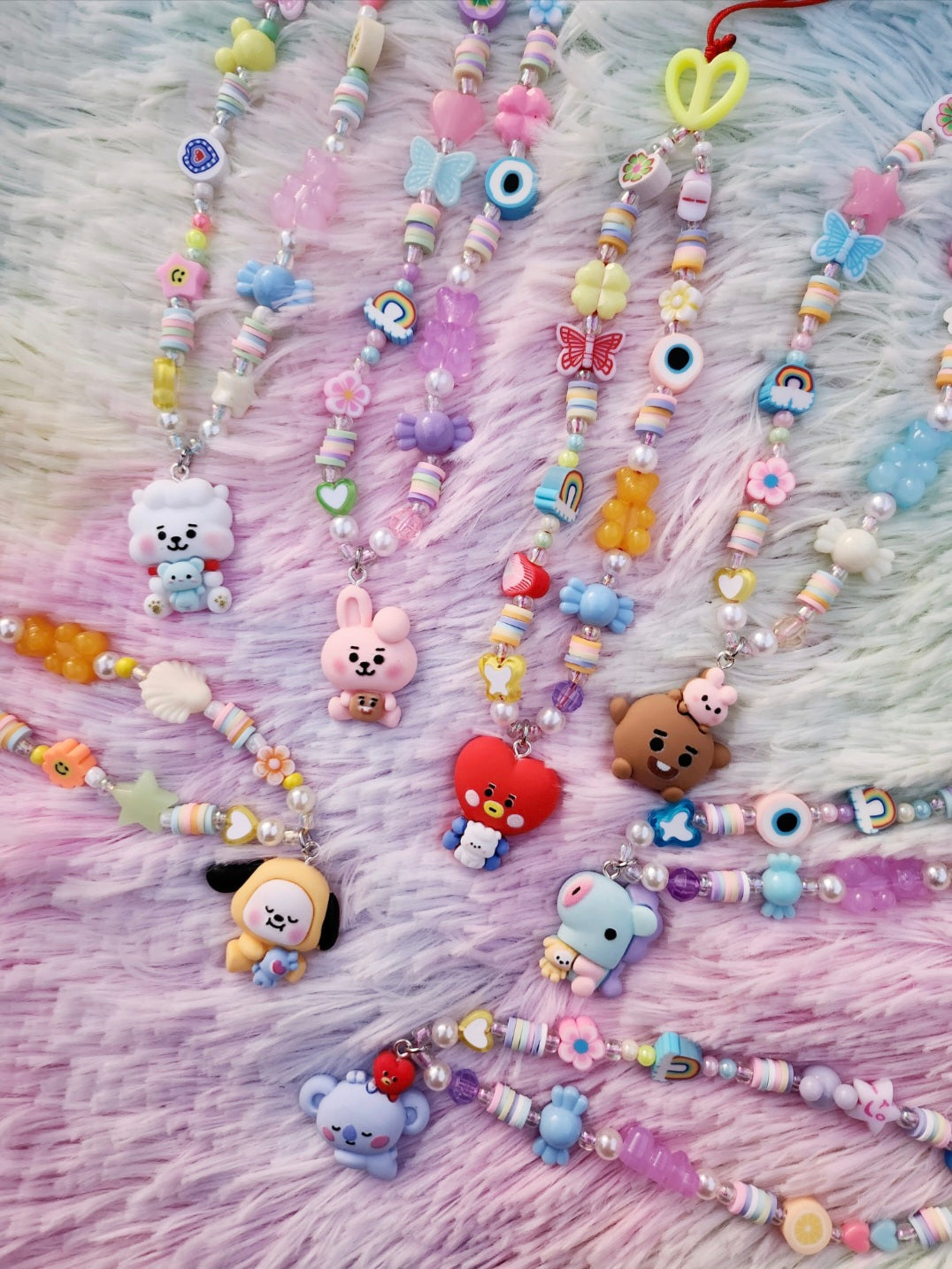 BT21 Chibi Beaded Phone Charm