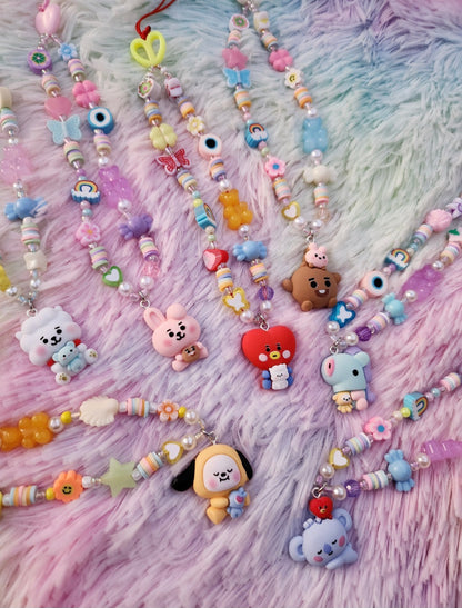 BT21 Chibi Beaded Phone Charm