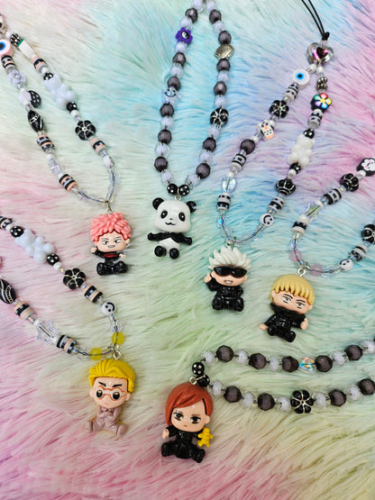 Anime JJK Wizard Beaded Phone Charm