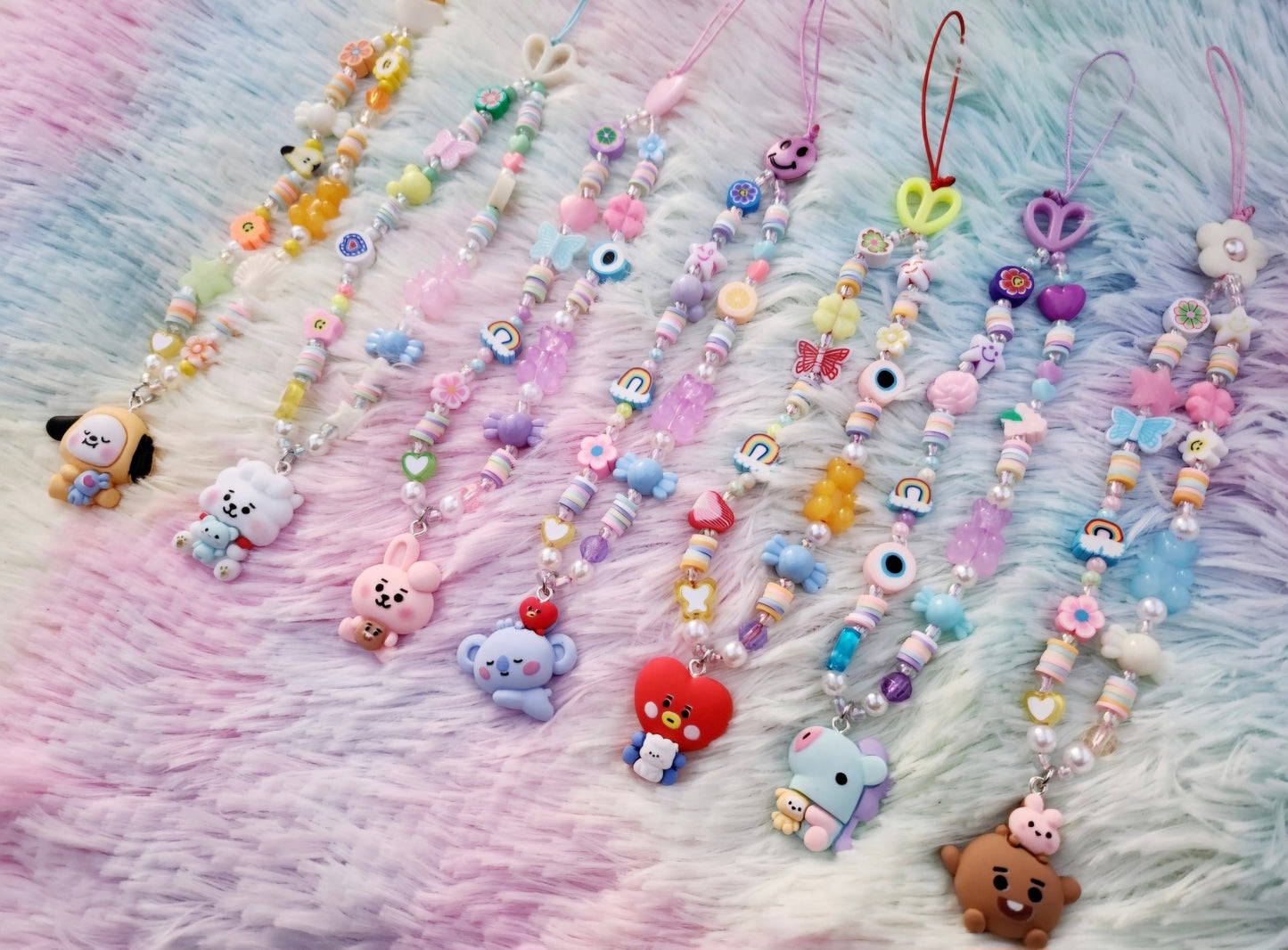 BT21 Chibi Beaded Phone Charm