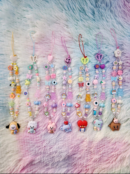 BT21 Chibi Beaded Phone Charm